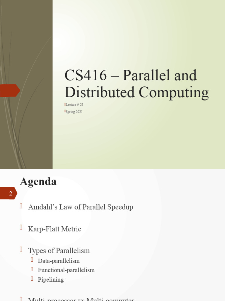 Week - 01 - Lec - 2 - 05-03-2021 (Types of Parallelism) | PDF ...