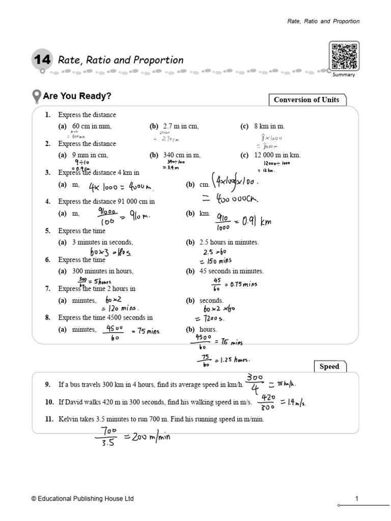 360 - Ch7 Rate, Ratio and Proportion - E | PDF | Speed | Car