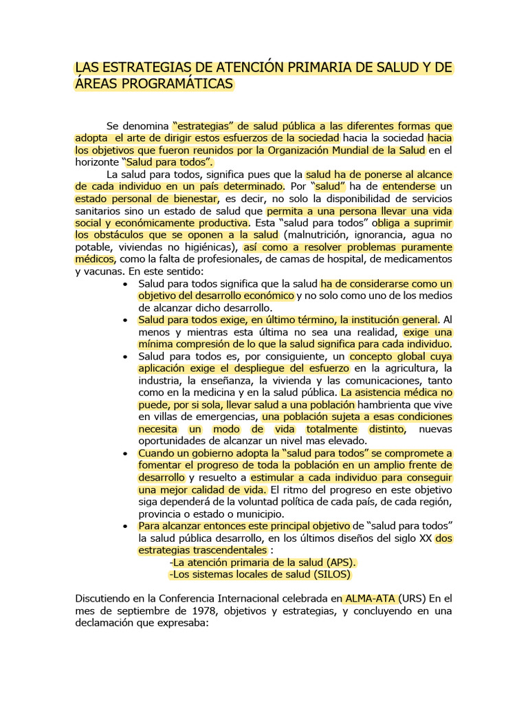 Estrategias de Atención Primaria en Salud | PDF | Hospital | Salud pública
