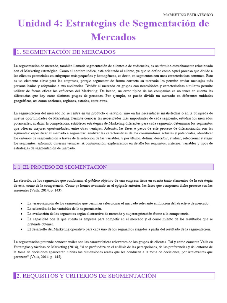 Estrategias de Segmentación de Mercados | PDF | Marketing | Mercado ...