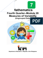 Mathematics7 - Q4 - Mod28 - Measures of Variability Ungrouped Data - V5