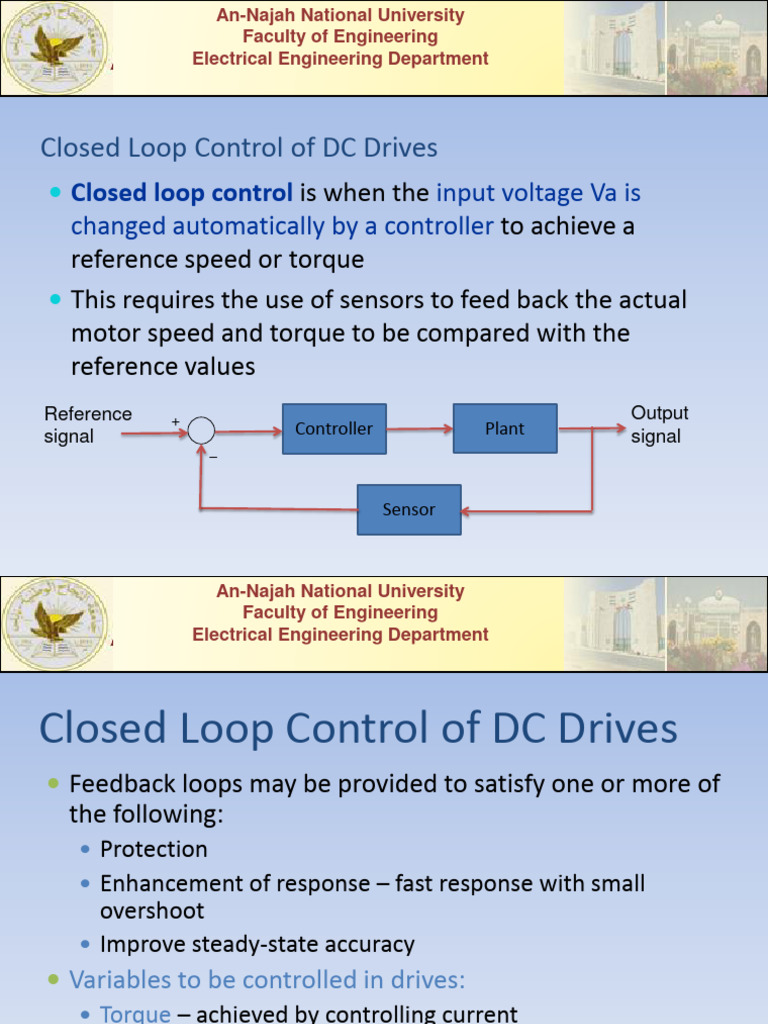 Closed Loop Control for DC Drives | PDF | Feedback | Control Theory