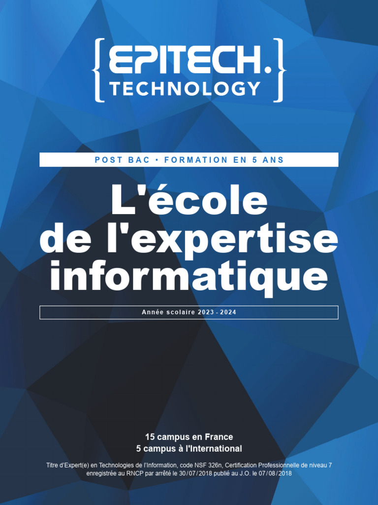 Epitech : Formation en Informatique 2023 | PDF | Informatique | Logiciel