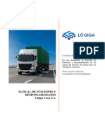 Manual de Funciones y Responsabilidades - Proceso Transporte