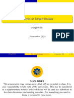 Module 1 - Analysis of Simple Stresses