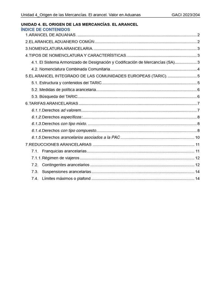 Nomenclatura Combinada y Aranceles | PDF | Arancel | aduana