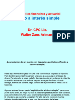 Matematica Financiera, Fondo A Interés Simple