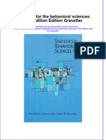 Textbook Ebook Statistics For The Behavioral Sciences 10Th Edition Edition Gravetter All Chapter PDF