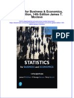 Textbook Ebook Statistics For Business Economics Global Edition 14Th Edition James T Mcclave All Chapter PDF