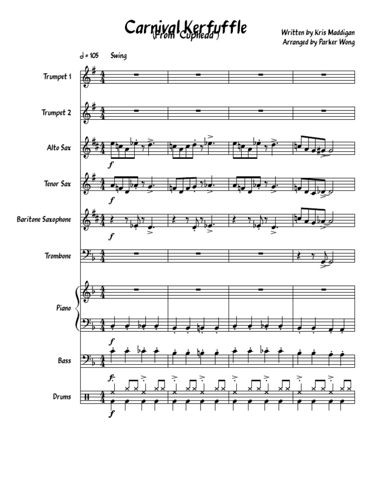 Carnival Kerfuffle | PDF | Tenor Saxophone | Saxophone