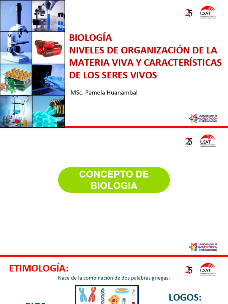 SEMANA 1 - Biología - Definición, Aplicaciones en Odontología. Niveles ...
