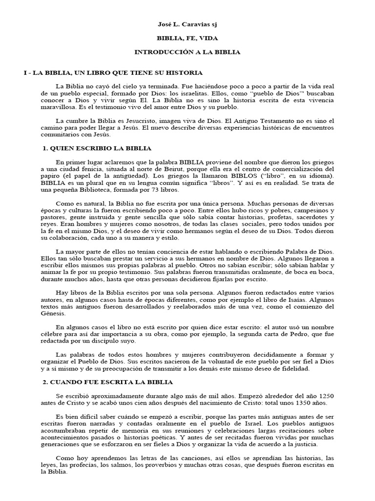 Historia y Autores de la Biblia | PDF | Biblia | Viejo Testamento