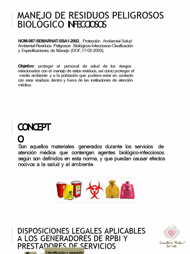 Manejo Rpbi 02 Feb | PDF | Residuos | Especialidades Medicas