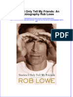 Textbook Ebook Stories I Only Tell My Friends An Autobiography Rob Lowe All Chapter PDF