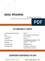 #1 Basic Speaking Day 1 Introduction