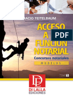 Acceso A La Función Notarial. Volumen 1. Concursos Notariales. Modelos. 2020. HORACIO TEITELBAUM