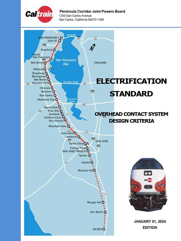 Caltrain OCS Design Criteria 2024 | PDF | Electrical Substation ...