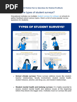 student Survey Questions for Student Feedback