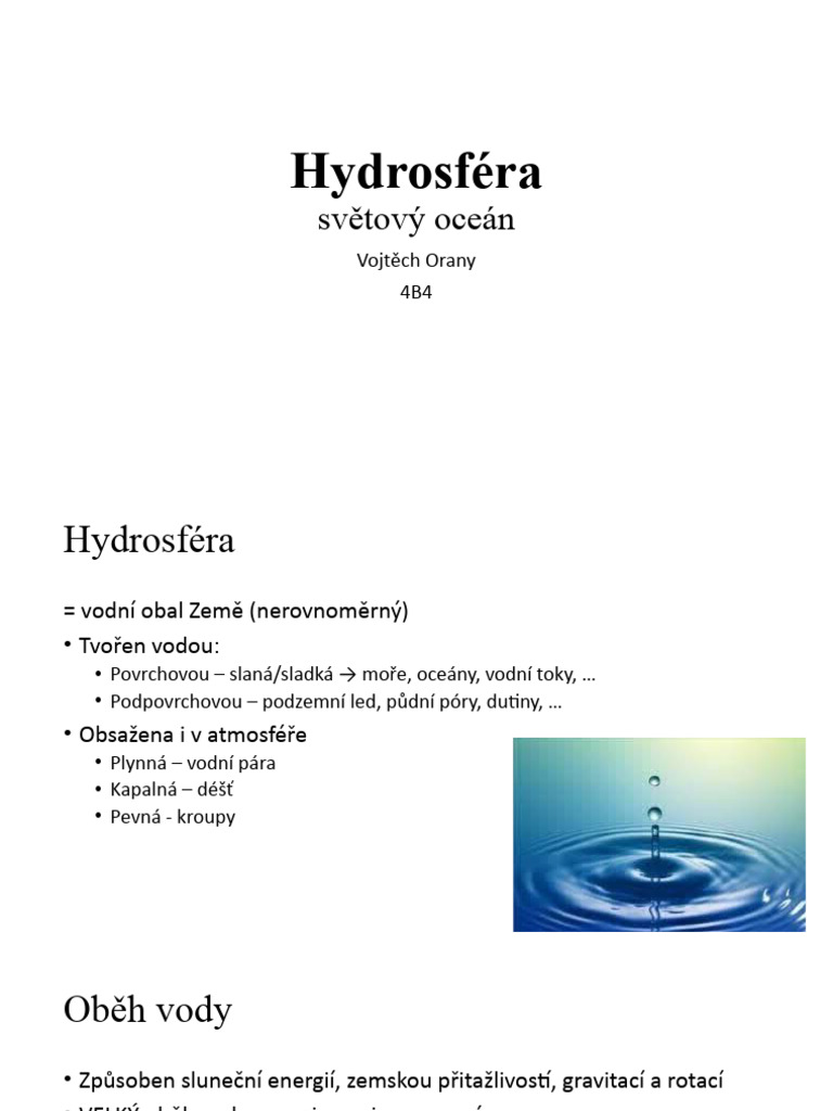 Hydrosféra | PDF