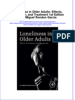 Textbook Ebook Loneliness in Older Adults Effects Prevention and Treatment 1St Edition Luis Miguel Rondon Garcia All Chapter PDF