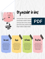 Organizador Gráfico Mapa Mental Ideas Ilustrado Azul