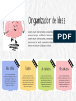 Organizador Gráfico Mapa Mental Ideas Ilustrado Azul