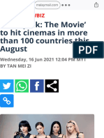 Blackpink The Movie' To Hit Cinemas in More Than 100 Countries This August Showbiz Malay Mail