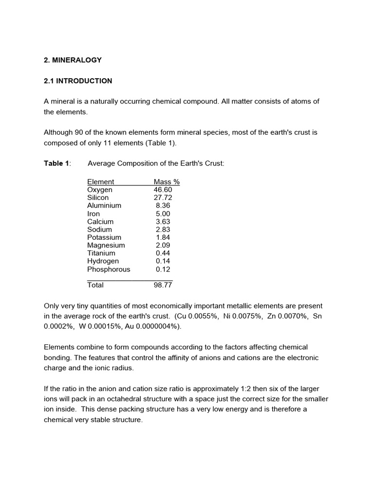 Chapter 2 MINERALS | PDF | Ore | Minerals