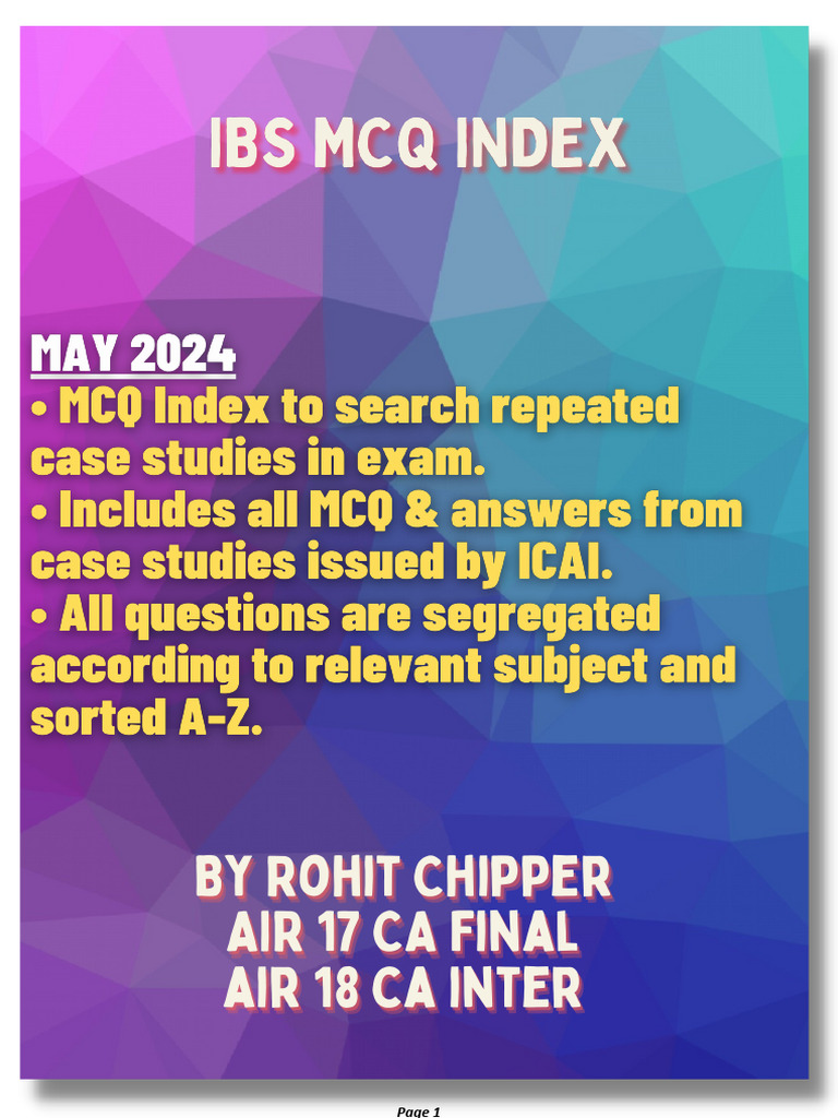 Ibs mcq index 3 copy single side print pdf international financial