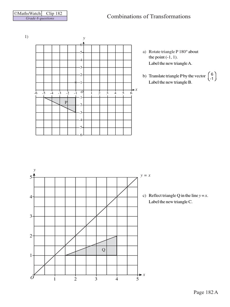 Combinations of Transformations | PDF | Shape | Cartesian Coordinate System