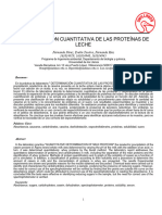 INFORME PRACTICA 10 Determinacion Cuantitativa de Las Proteinas en La Leche