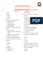 Chapter Wise MCQ's On Developmental Psychology