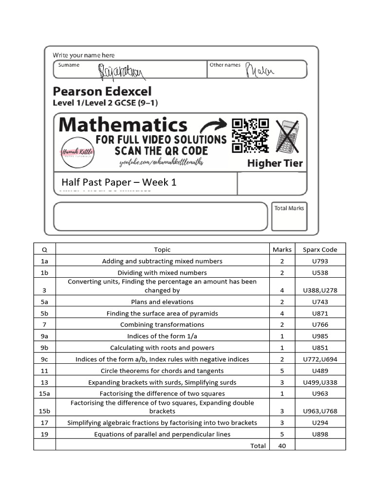 2018Jun1H - Odds | PDF | Mathematics | Geometry