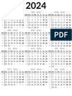 2024 Calendar Sidebar