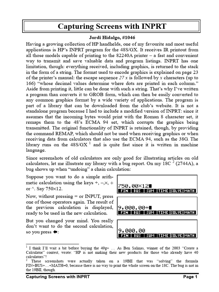 Capturing Screens Using INPRT | PDF | String (Computer Science ...