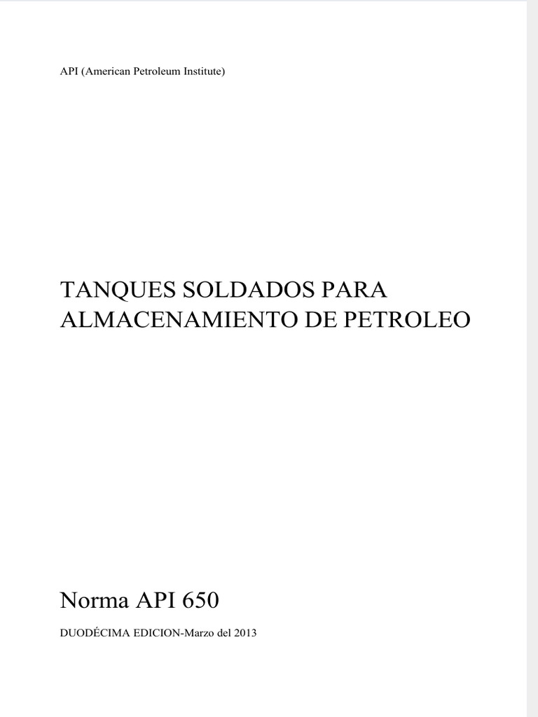 Api 650 13th Edition 2020 Pdf