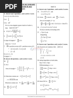 Plus Two Board Exam 2022 - Maths (Science) Answer Key by Ann Saby Jacob