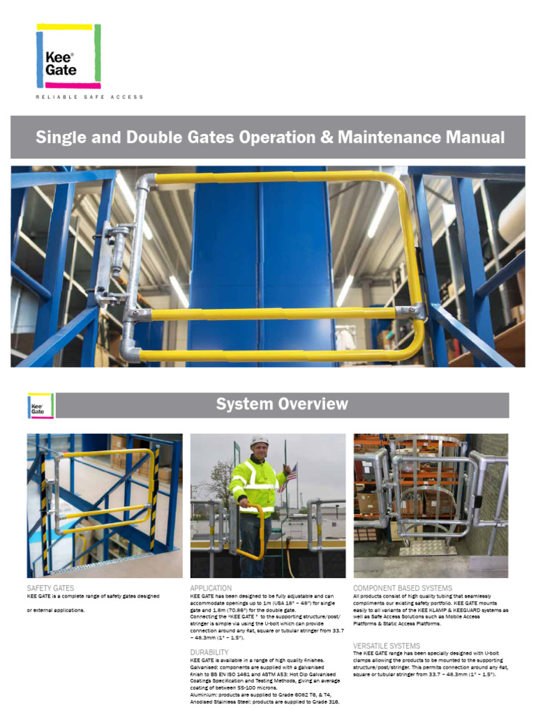 KEE GATE Operation & Maintenance Guide | PDF | Screw | Nut (Hardware)