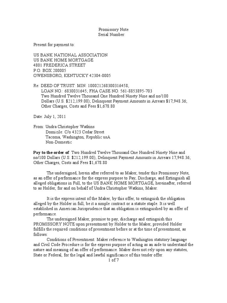 Promissory Note | PDF | Cheque | Uniform Commercial Code