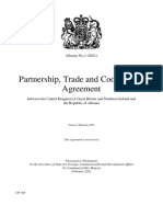 UK Albania Partnership Trade and Cooperation Agreement