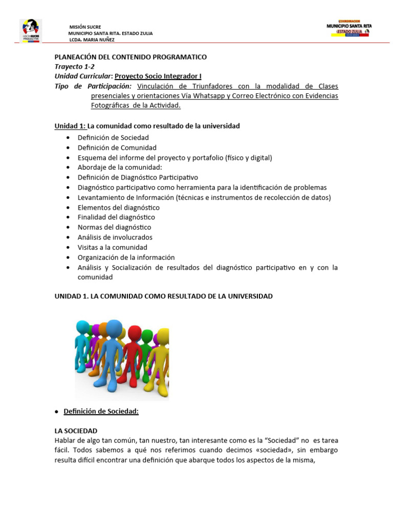 Contenido Programatico Cin Guia de Estudios Proyecto 1-2 | PDF ...