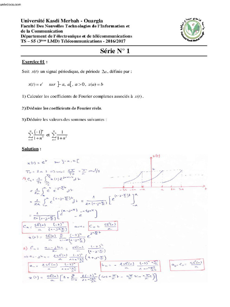 Solution Serie 1 | PDF
