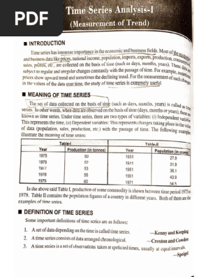 Time Series | PDF