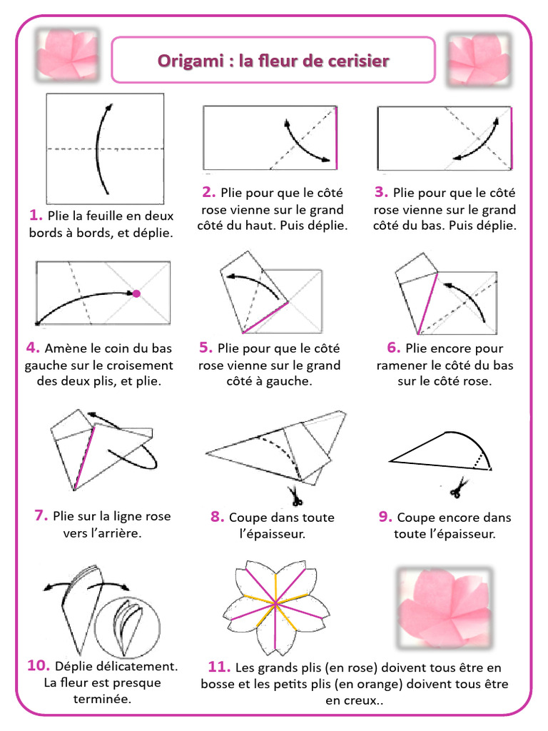 Tuto Origami : Fleur de Cerisier | PDF