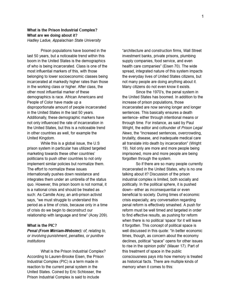 What Is The Prison Industrial Complex What Are We Doing About It 1 ...