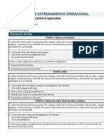 Carta Gantt Ruta de Entrenamiento Operacional