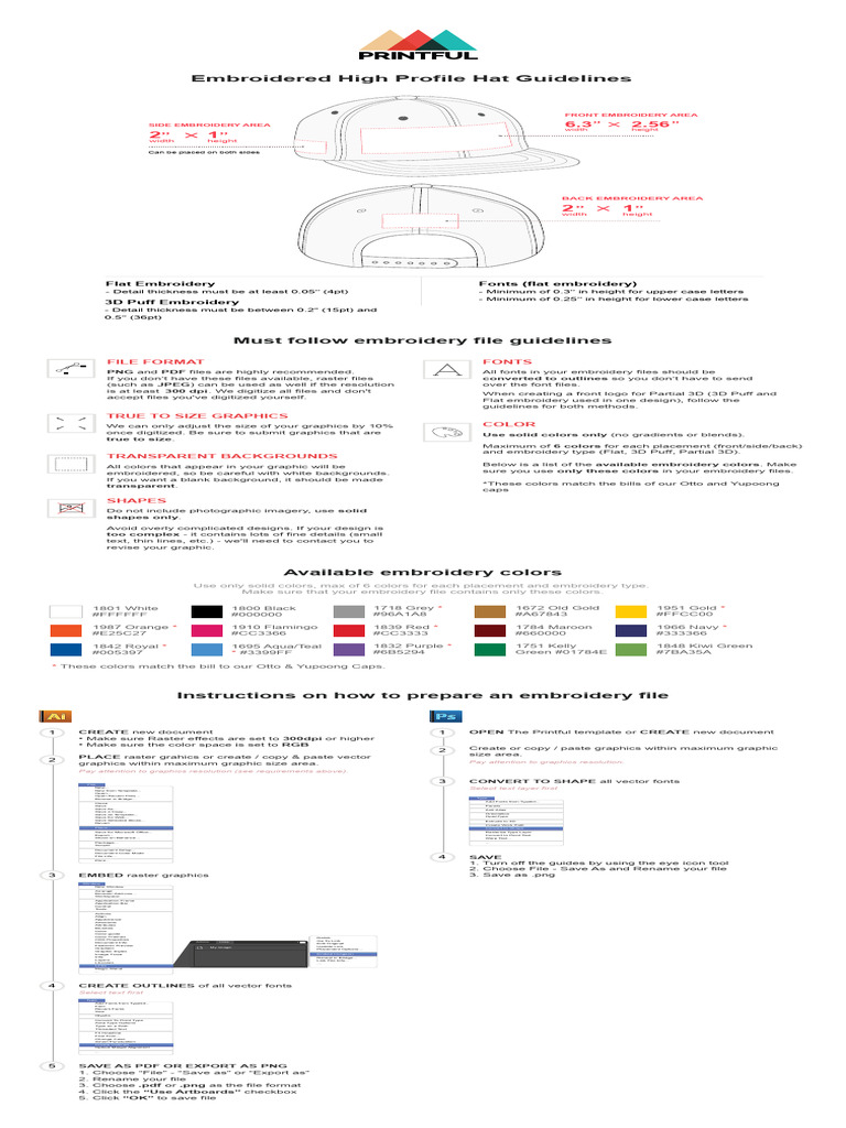 High Profile Hat Guideline | PDF | Computer Graphics | Software
