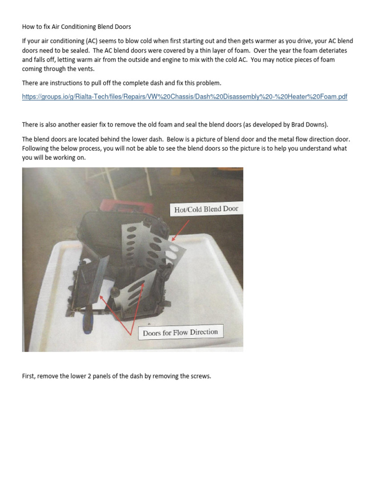 BLEND DOOR HELP visual data 2