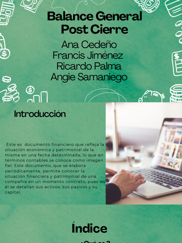 Balance General Post Cierre Contable | PDF