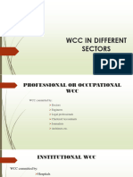 WCC in Different Sectors